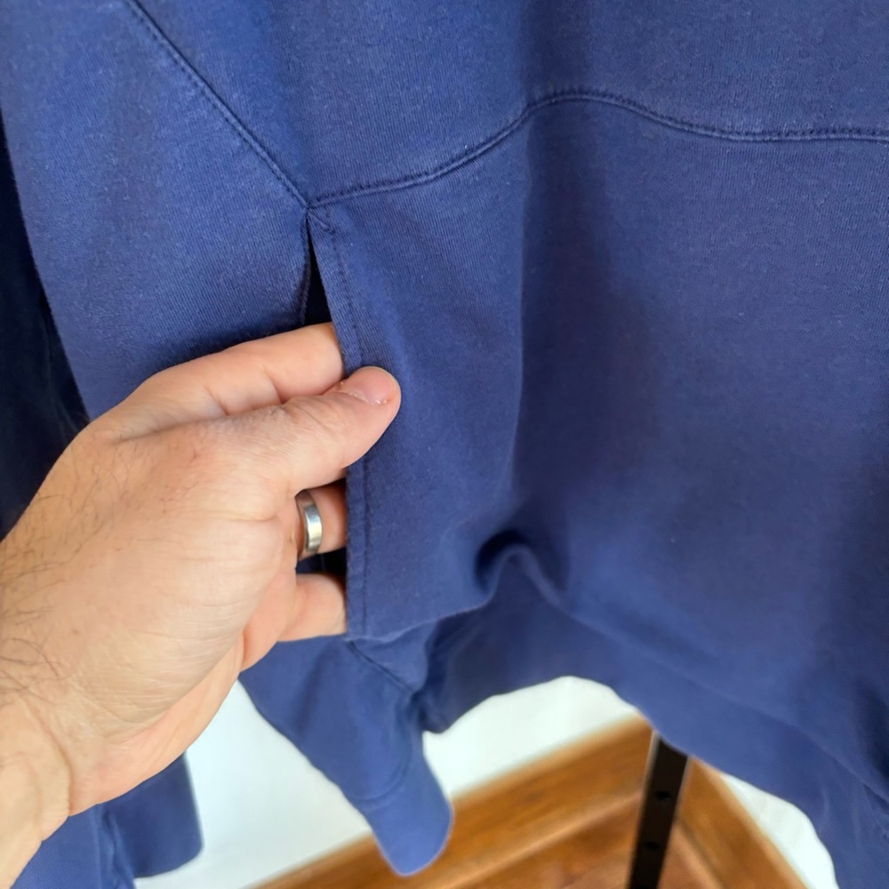 B. Draddy 1/4 Zip Golf Performance Pima Cotton Blend Blue Pullover Mens Large - Picture 7 of 9